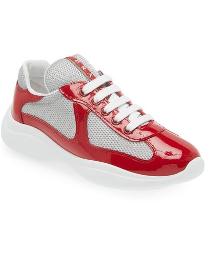 Prada America's Cup Low-top Sneakers - Red