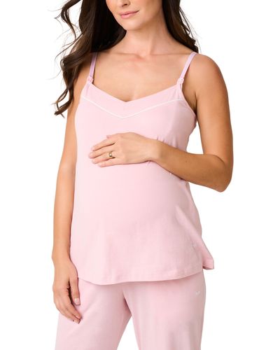 Petite Plume Luxe Pima Cotton Maternity/nursing Camisole - Pink