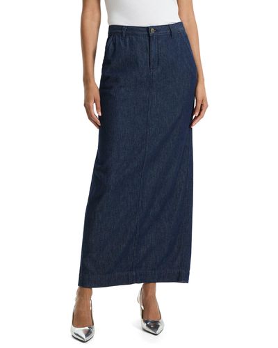 Theory Denim Maxi Skirt - Blue