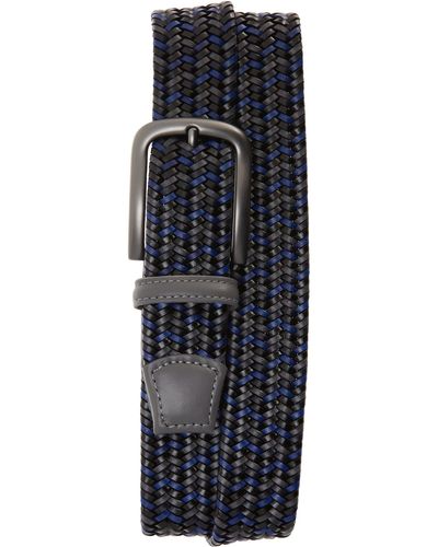 Torino Braided Leather Belt - Blue