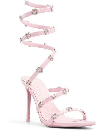 ALDO X Barbie Runway Wraparound Ankle Strap Sandal - Pink