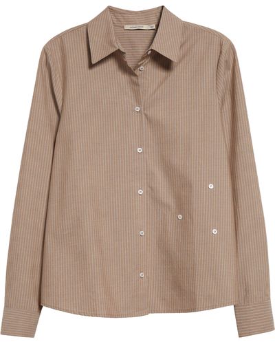 Paloma Wool Donald Stripe Cotton Button-up Shirt - Natural