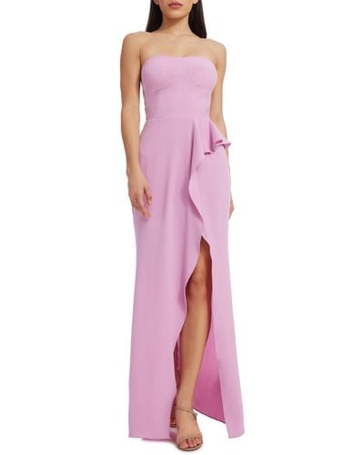 Dress the Population Kai Strapless Gown - Pink