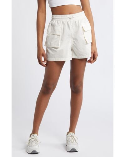 BP. Cotton Poplin Cargo Shorts - White