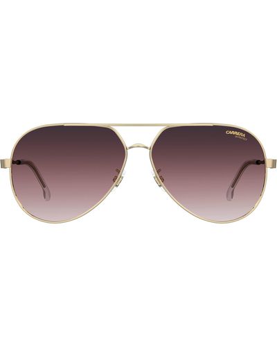 Carrera 63mm Polarized Oversize Aviator Sunglasses - Purple