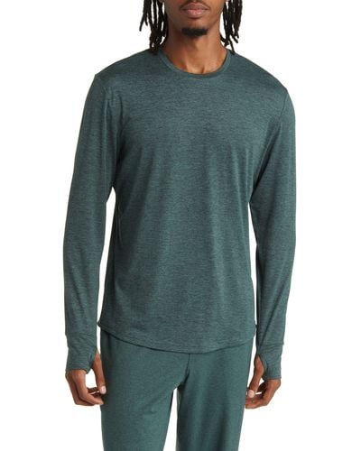 Zella Restore Soft Performance Long Sleeve T-shirt - Green