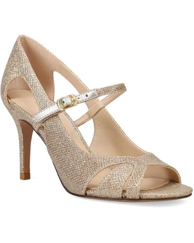 Pelle Moda Rosita 2 Metallic Peep Toe Pump - Natural