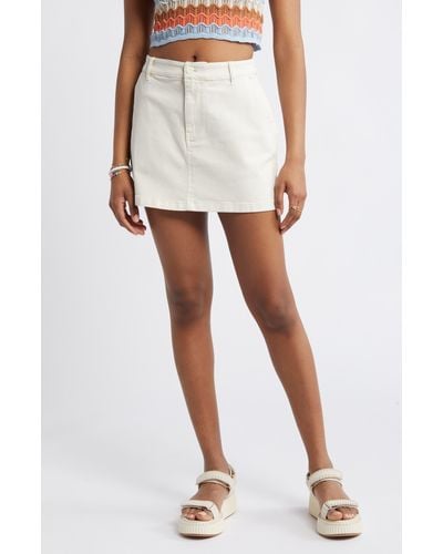 BP. Carpenter Denim Miniskirt - White