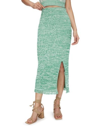 Diane von Furstenberg Emmie Cotton Midi Sweater Skirt - Green