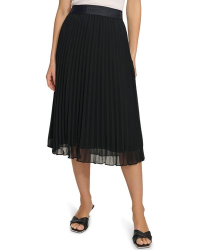DKNY Sportswear Pleated Skirt - Black