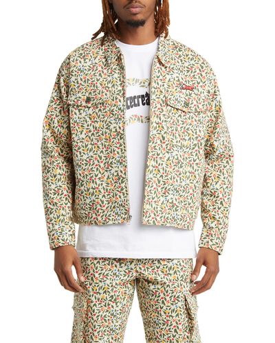 ICECREAM Can Can Floral Zip Jacket - Gray