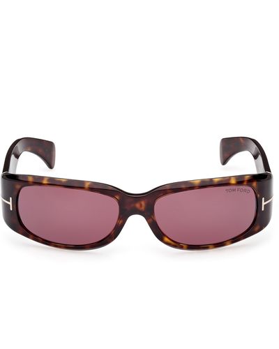 Tom Ford Corey 59mm Square Sunglasses - Red