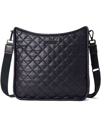 MZ Wallace Box Quilted Nylon Crossbody Bag - Blue