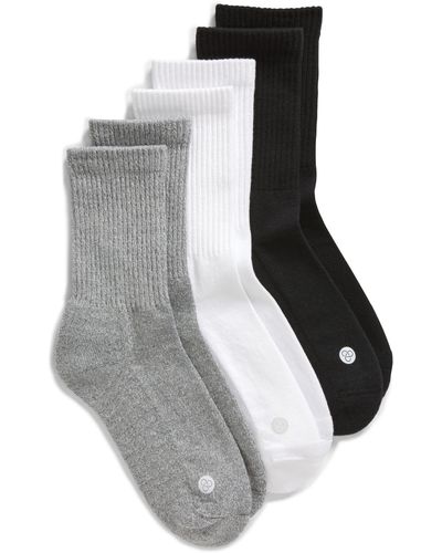 Zella 3-pack Crew Socks - Gray