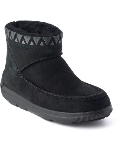 Manitobah Reflections Genuine Shearling Water Resistant Bootie - Black