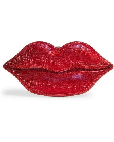Judith Leiber Hot Lips Crystal Bag - Red