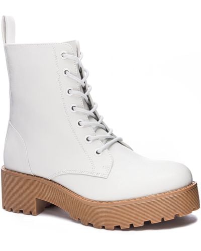 Dirty Laundry Mazzy Lace-up Boot - White
