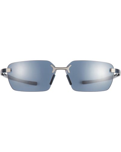 Tag Heuer Flex 59mm Rectangular Sport Sunglasses - Blue