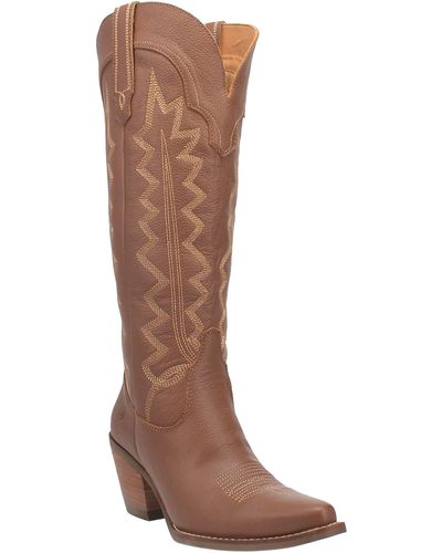 Dingo Knee High Western Boot - Brown