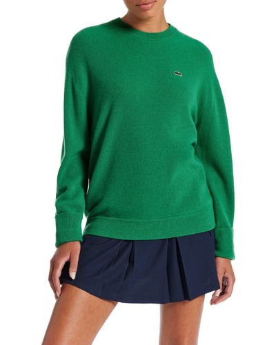 Lacoste Oversize Cashmere & Wool Sweater - Green