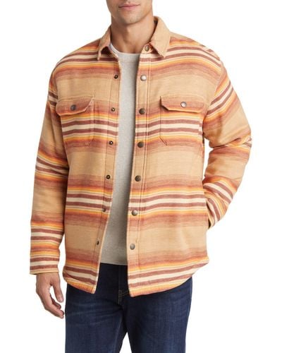 Pendleton Bay City High Pile Fleece Lined Shirt Jacket - Natural