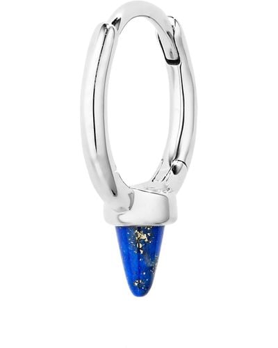 Maria Tash Single Short Lapis Spike Hoop Earring - Blue