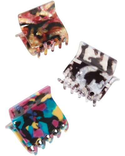 Tasha 3-pack Assorted Jaw Clips - Multicolor