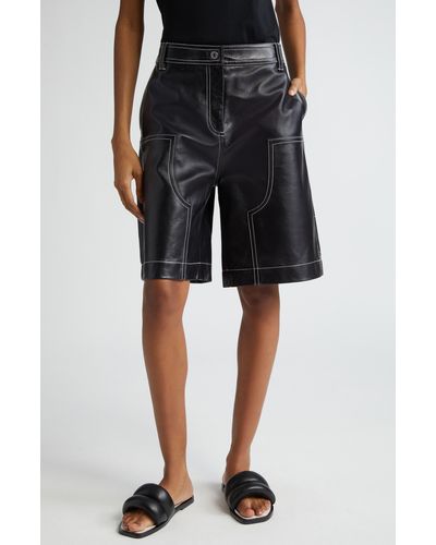 Stand Studio Rue Leather Shorts - Black