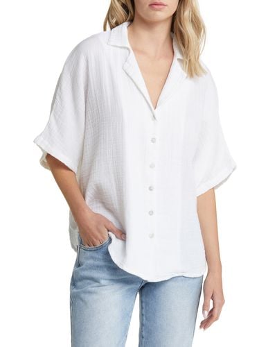 Rip Curl Premium Surf Cotton Gauze Button-up Shirt - White