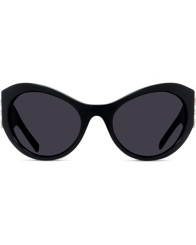 Givenchy 4g 63mm Oversize Cat Eye Sunglasses - Black