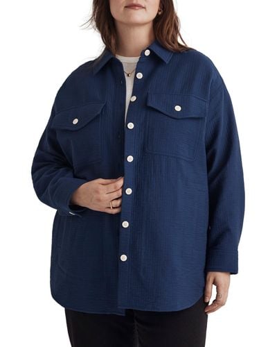 Madewell Superoversize Shirt Jacket - Blue