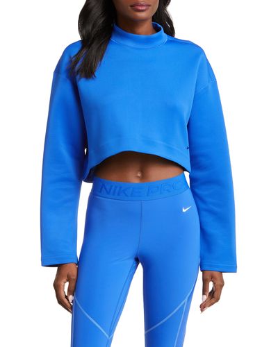 Nike Prima Futuremove Oversize Dri-fit Crop Sweatshirt - Blue