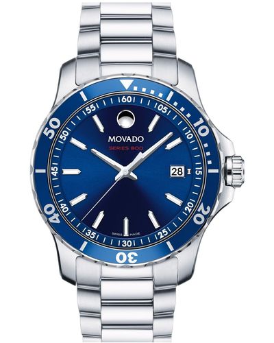 Movado 'series 800' Bracelet Watch - Blue