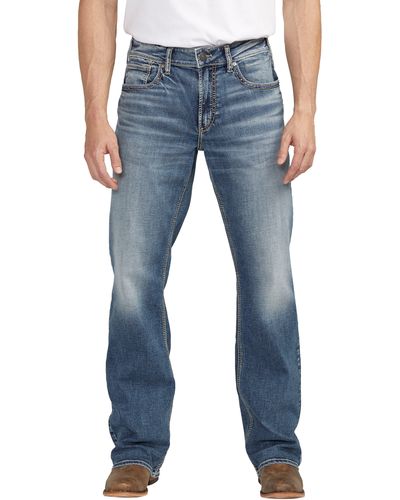 Silver Jeans Co. Zac Relaxed Straight Leg Jeans - Blue