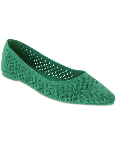 MIA Lovi Knit Pointed Toe Flat - Green