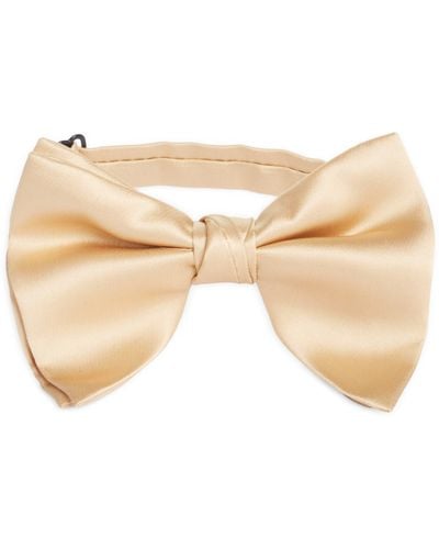CLIFTON WILSON Silk Butterfly Bow Tie - Natural