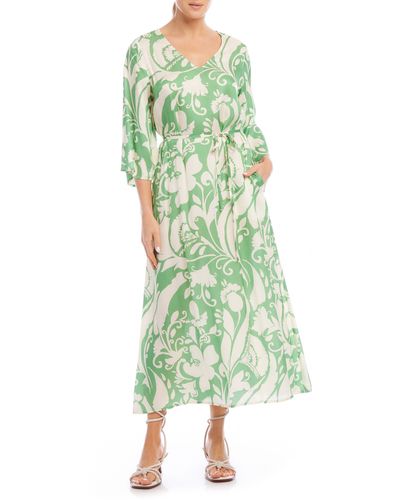 Fifteen Twenty Antonia Floral Maxi Dress - Green