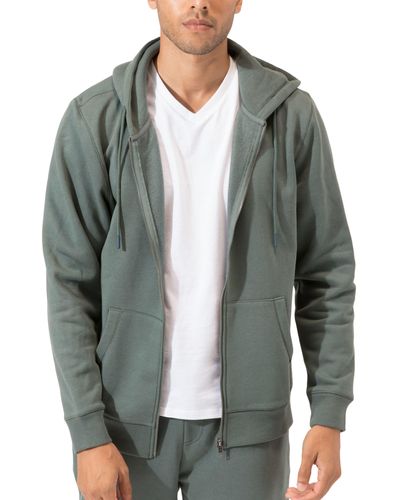 Threads For Thought Organic Cotton Blend Zip Hoodie - Gray