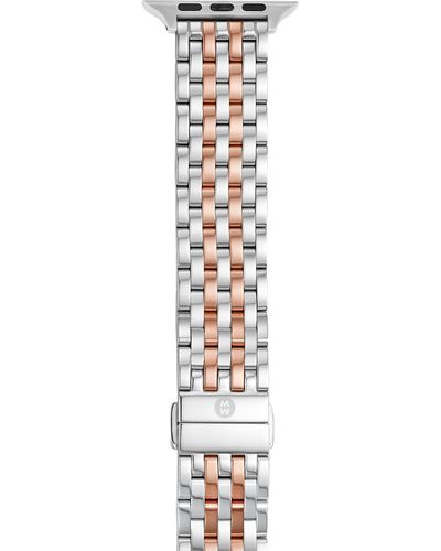 Michele Stainless Steel 20mm Apple Watch® Bracelet Watchband - White