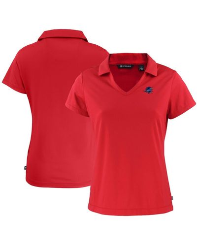 Cutter & Buck Miami Dolphins Daybreak Eco Recycled V-neck Polo At Nordstrom - Red