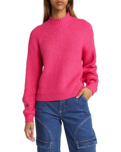 BP. Mock Neck Sweater - Red