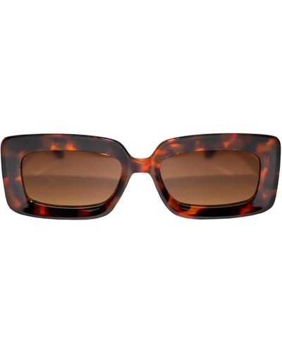 Fifth & Ninth River 51mm Polarized Rectangular Sunglasses - Brown