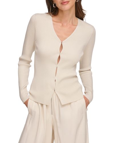 Dkny Lace-Back Open-Front Cardigan