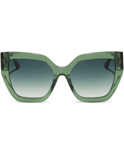 DIFF Blaire 55mm Gradient Cat Eye Sunglasses - Green