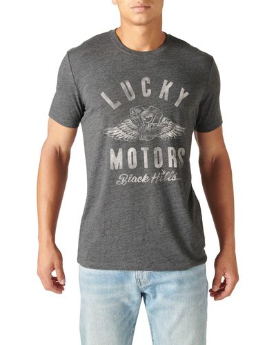 Lucky Brand Morrison Motor Graphic T-shirt - Black