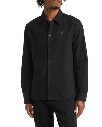 Saturdays NYC Broome Flannel Button-up Shirt - Black