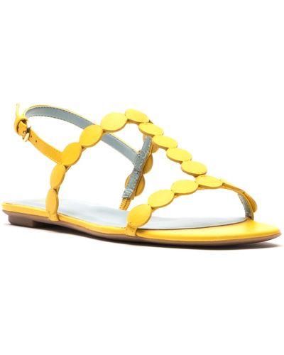 Frances Valentine Kiki T-strap Slingback Sandal - Yellow