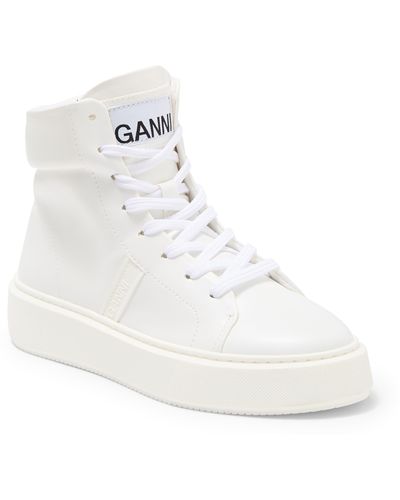 Ganni High Top Sneaker - White