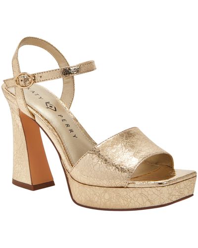 Katy Perry The Square Ankle Strap Platform Sandal - Natural