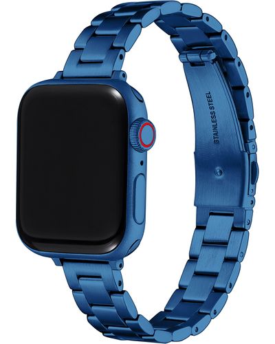 The Posh Tech Sloan Stainless Steel Skinny Apple Watch® Bracelet Watchband - Blue